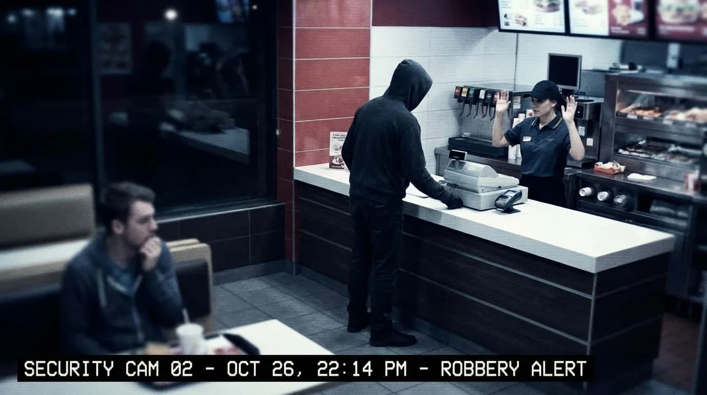 Secure cash handling procedures in fast food restaurant