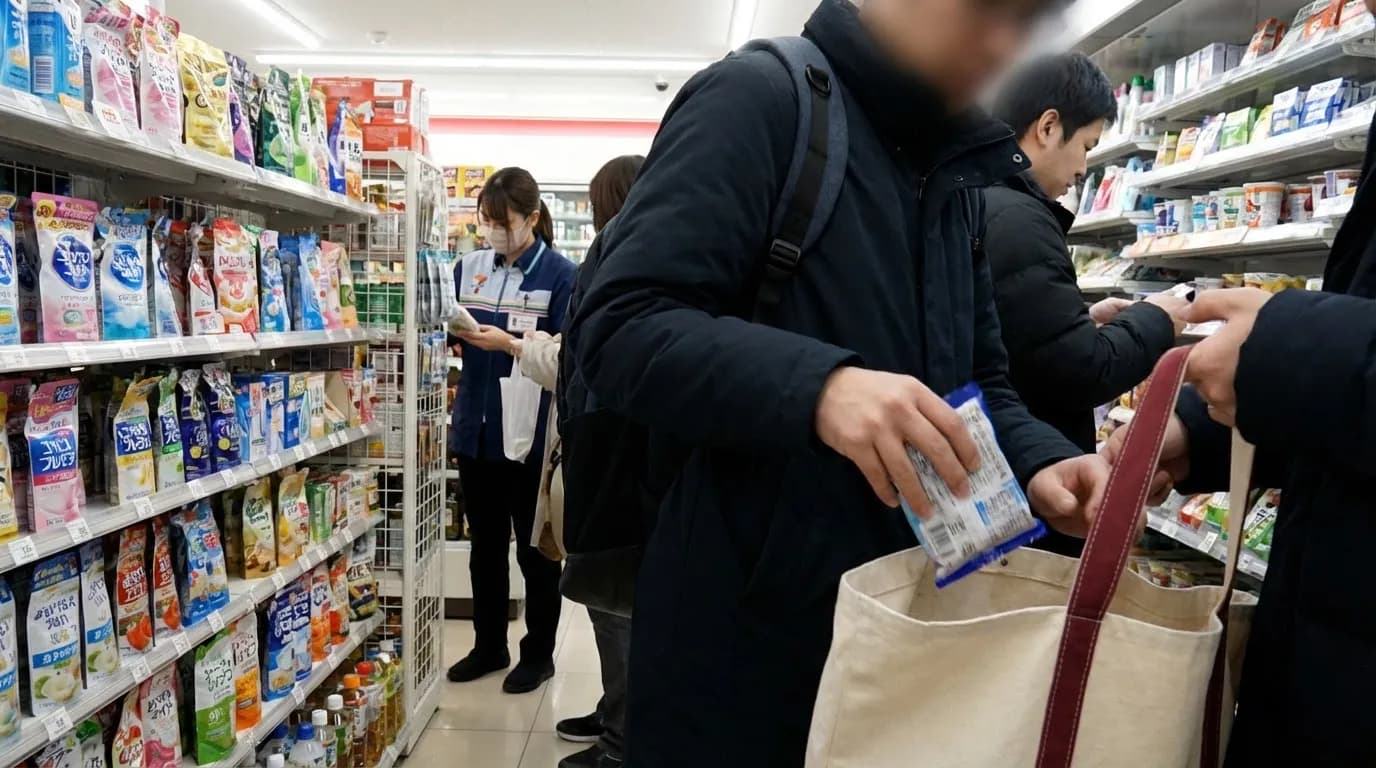 Retail theft and shoplifting incident in a store